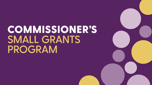 Commissioners Small Grant Program Banner