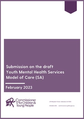 Submission on the Youth Health Services Model of Care Cover-1